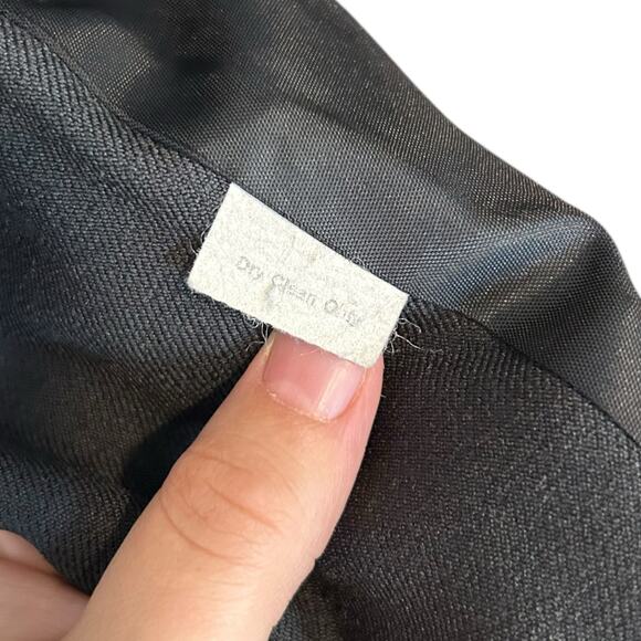 Vintage Levis Black Blazer Women Sz Medium 80s Single Breasted Dacron Polyester - Picture 12 of 16